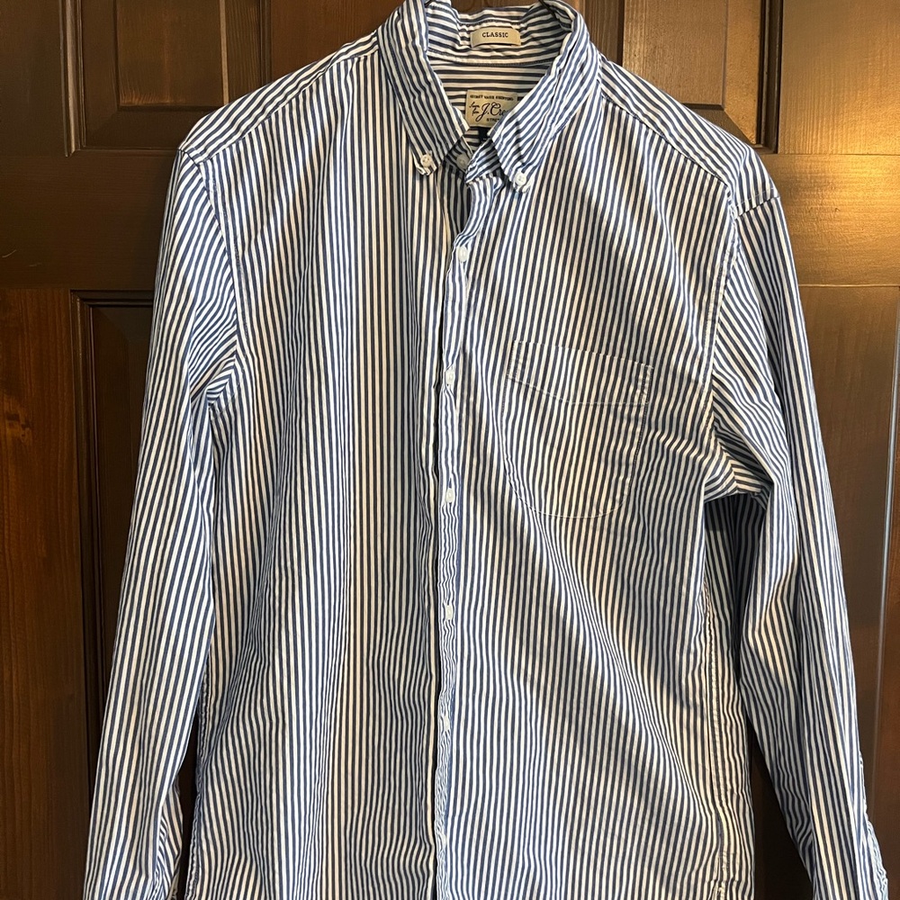 J. Crew Men’s striped button down shirt